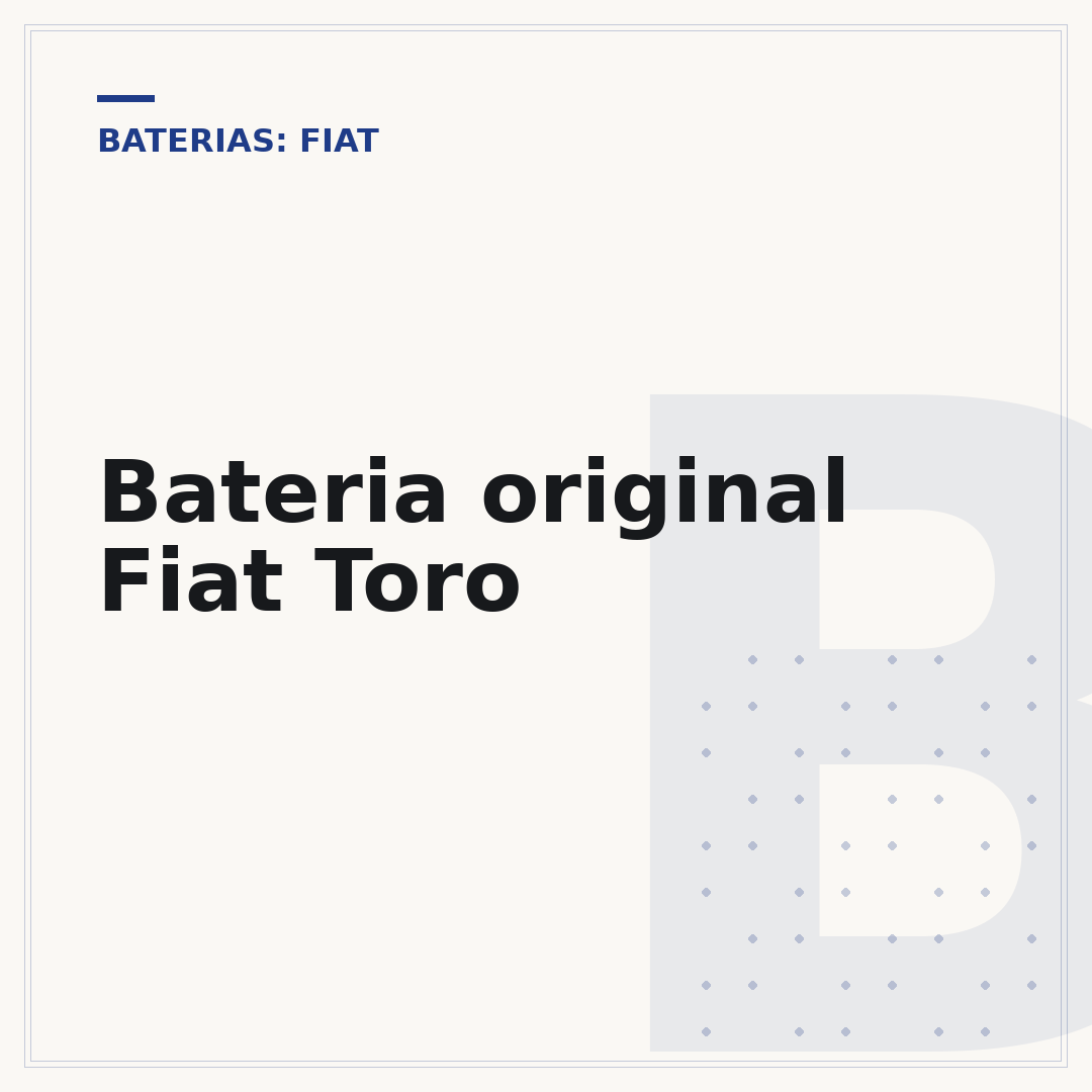 Bateria original Fiat Toro