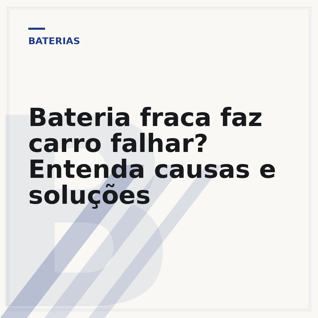 Bateria fraca faz carro falhar? Entenda causas e soluções