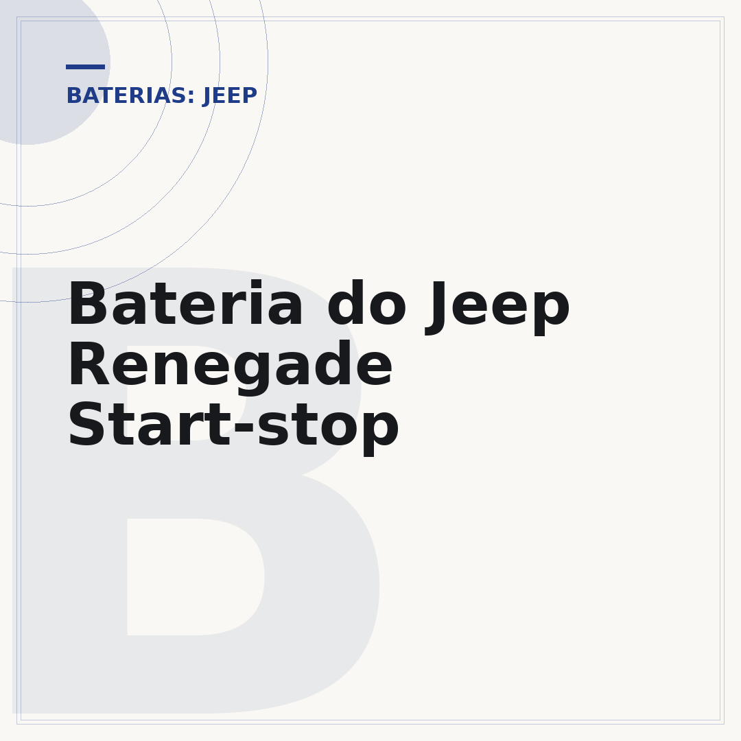 Bateria do Jeep Renegade Start-stop