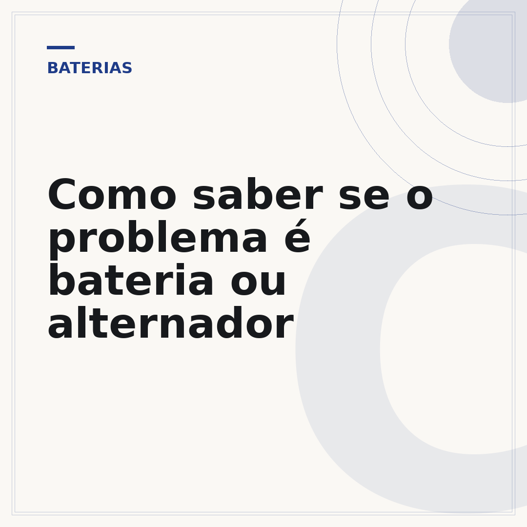 Como saber se o problema é bateria ou alternador