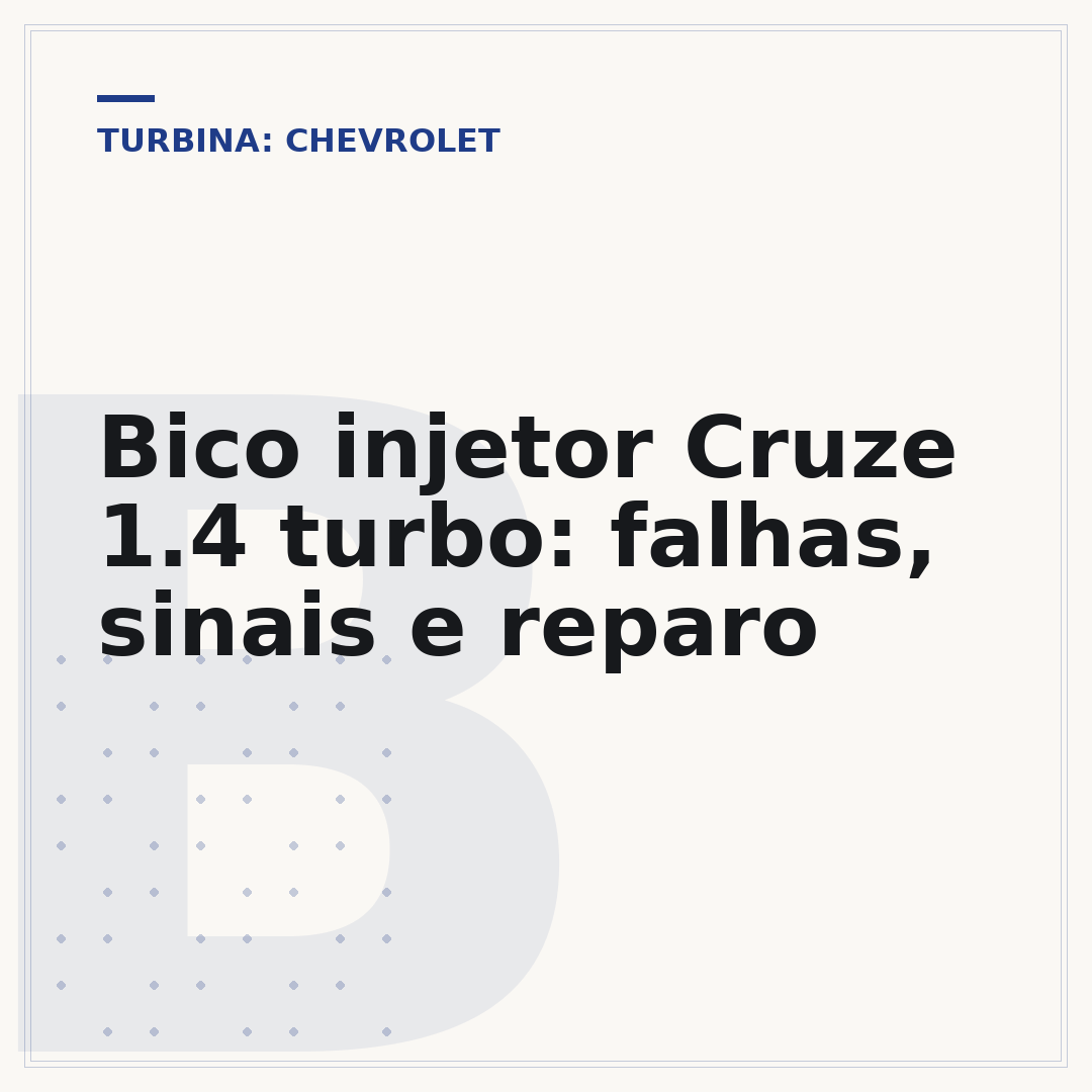 Bico injetor Cruze 1.4 turbo: falhas, sinais e reparo