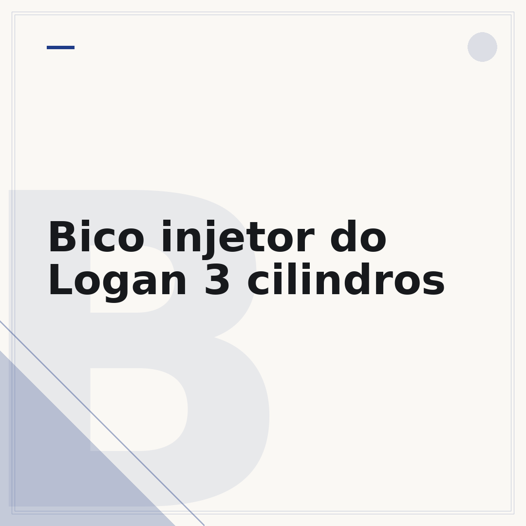 Bico injetor do Logan 3 cilindros
