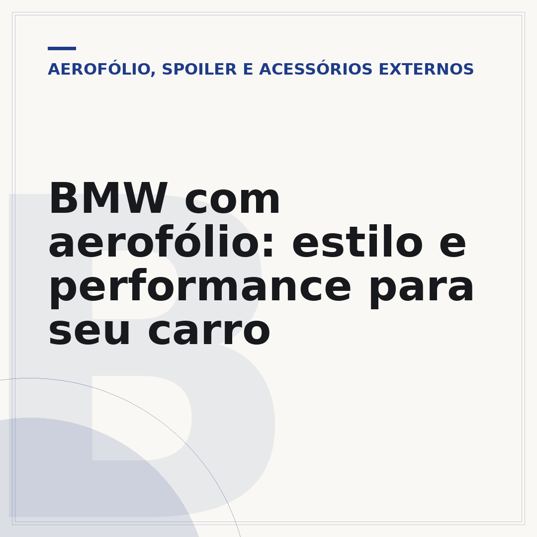 BMW com aerofólio: estilo e performance para seu carro