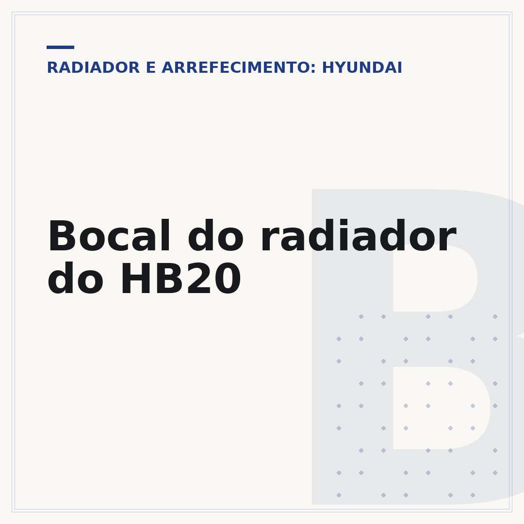 Bocal do radiador do HB20