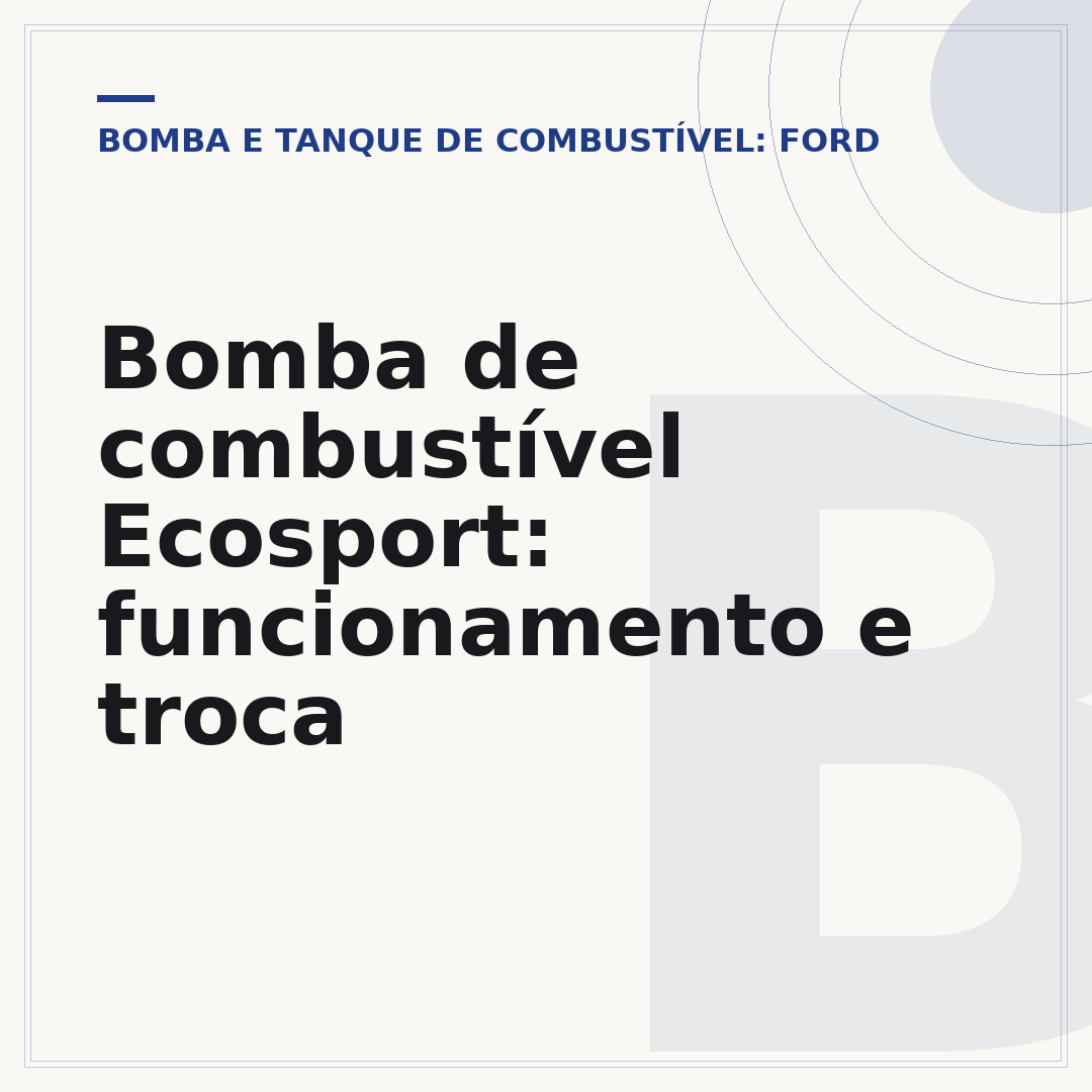 Bomba de combustível Ecosport: funcionamento e troca