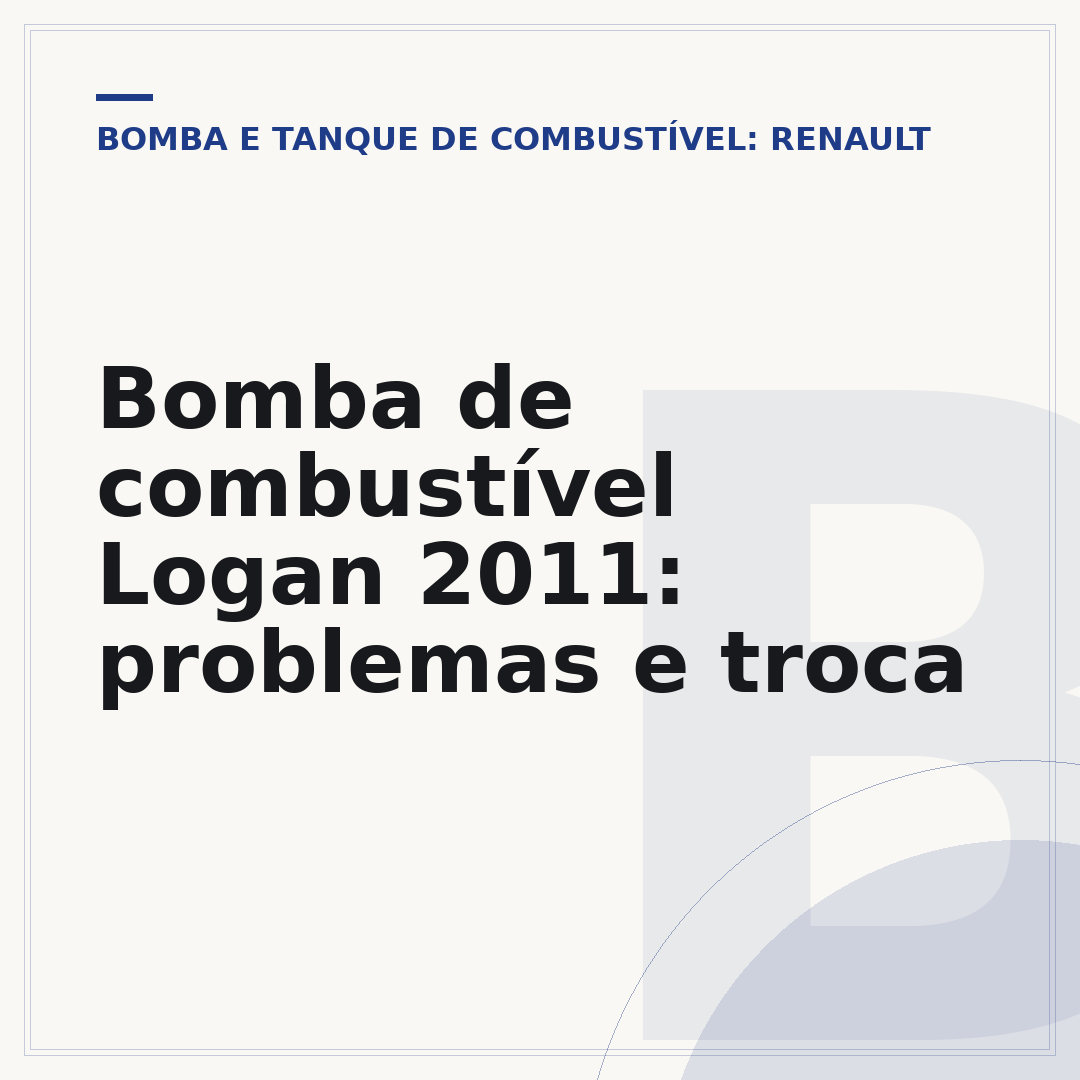 Bomba de combustível Logan 2011: problemas e troca
