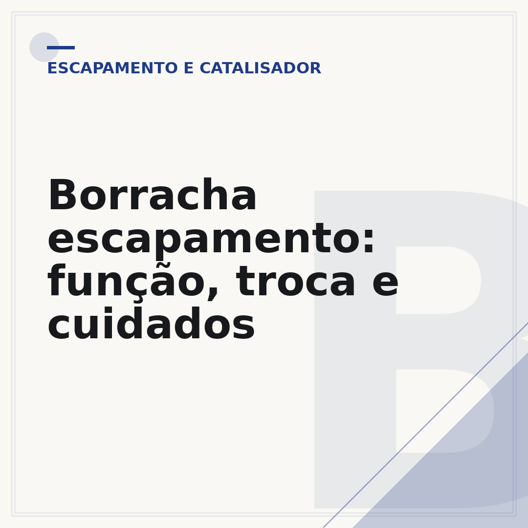 Borracha escapamento: função, troca e cuidados