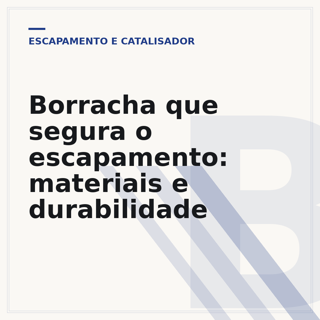Borracha que segura o escapamento: materiais e durabilidade