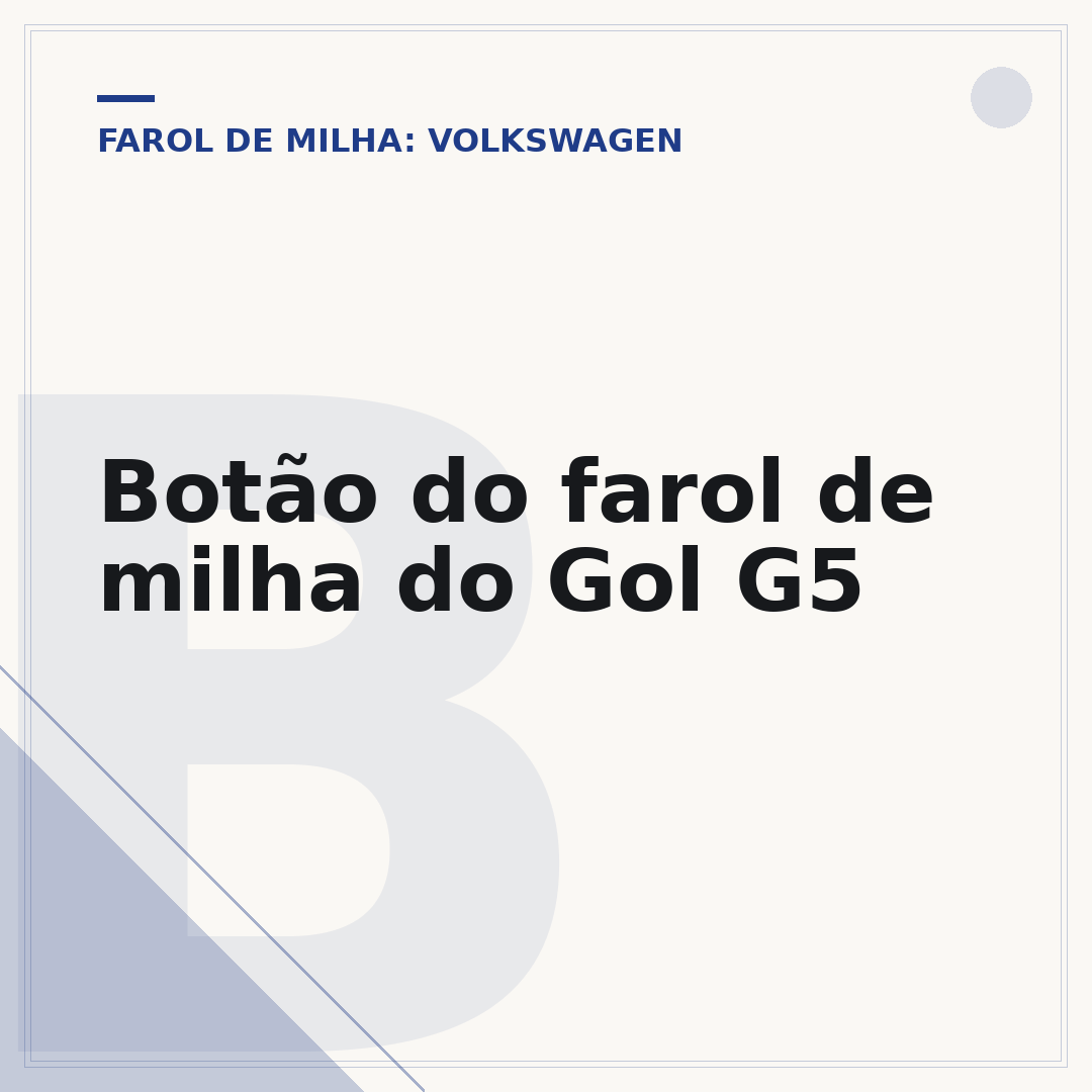 Botão do farol de milha do Gol G5