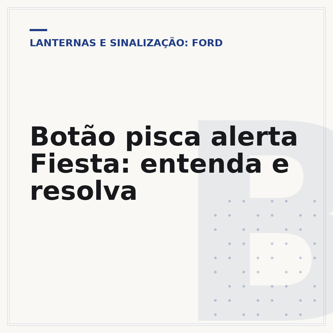Botão pisca alerta Fiesta: entenda e resolva