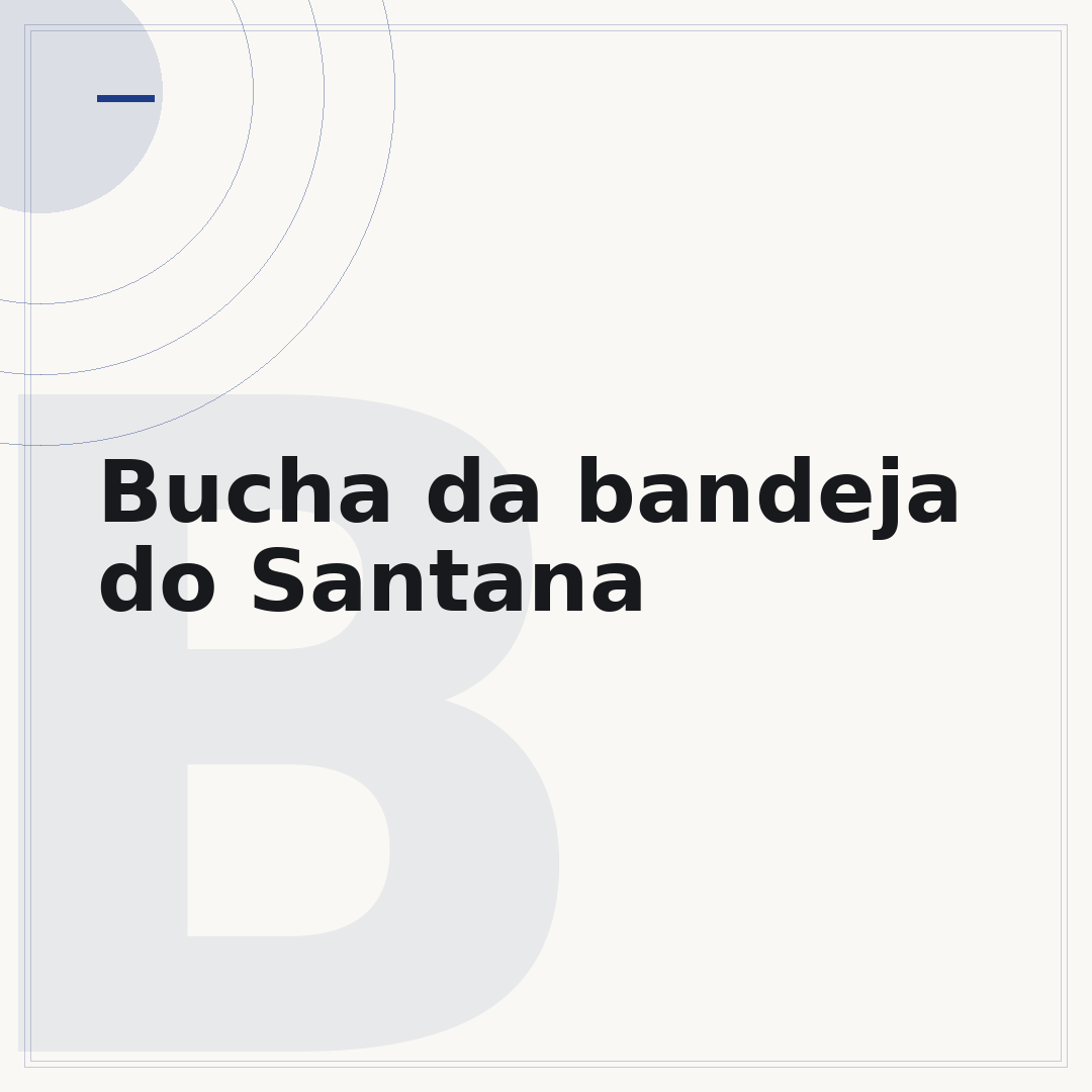 Bucha da bandeja do Santana