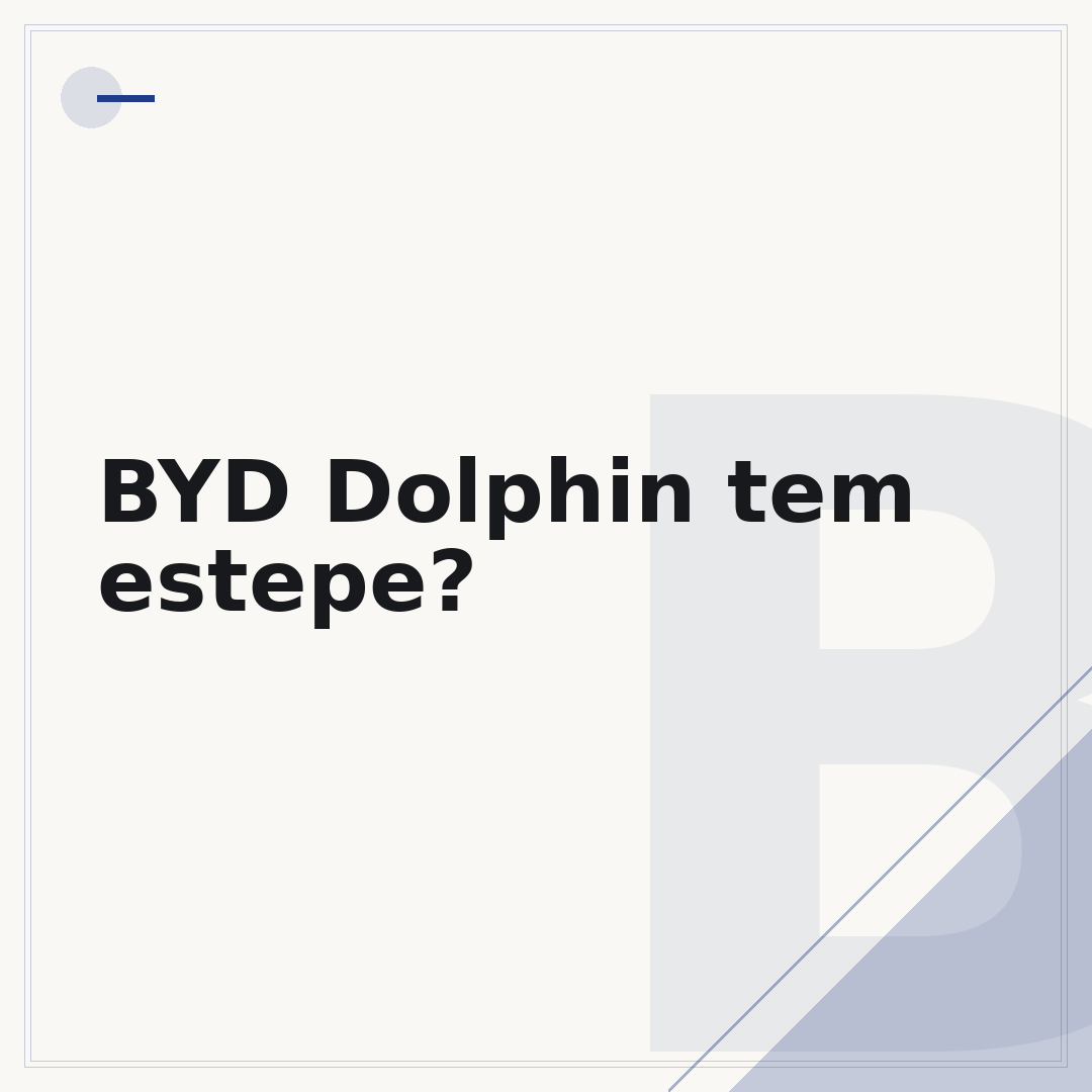 BYD Dolphin tem estepe?