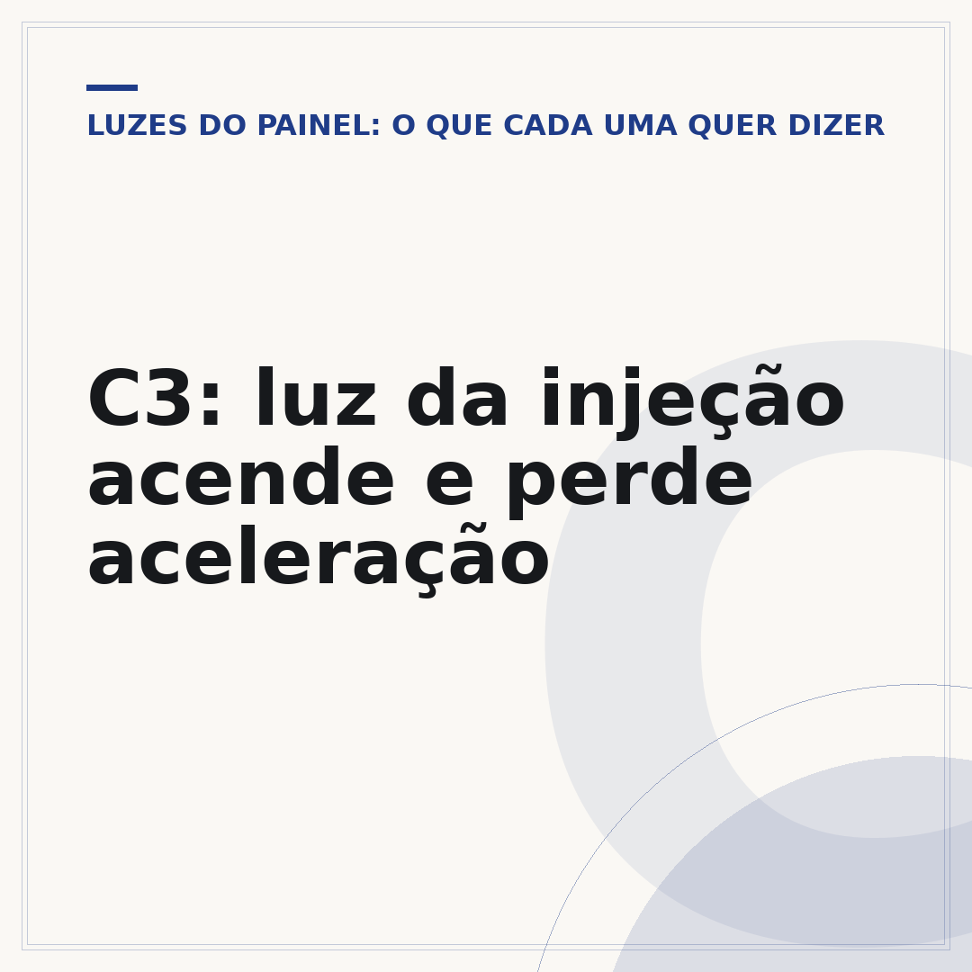 C3: luz da injeção acende e perde aceleração