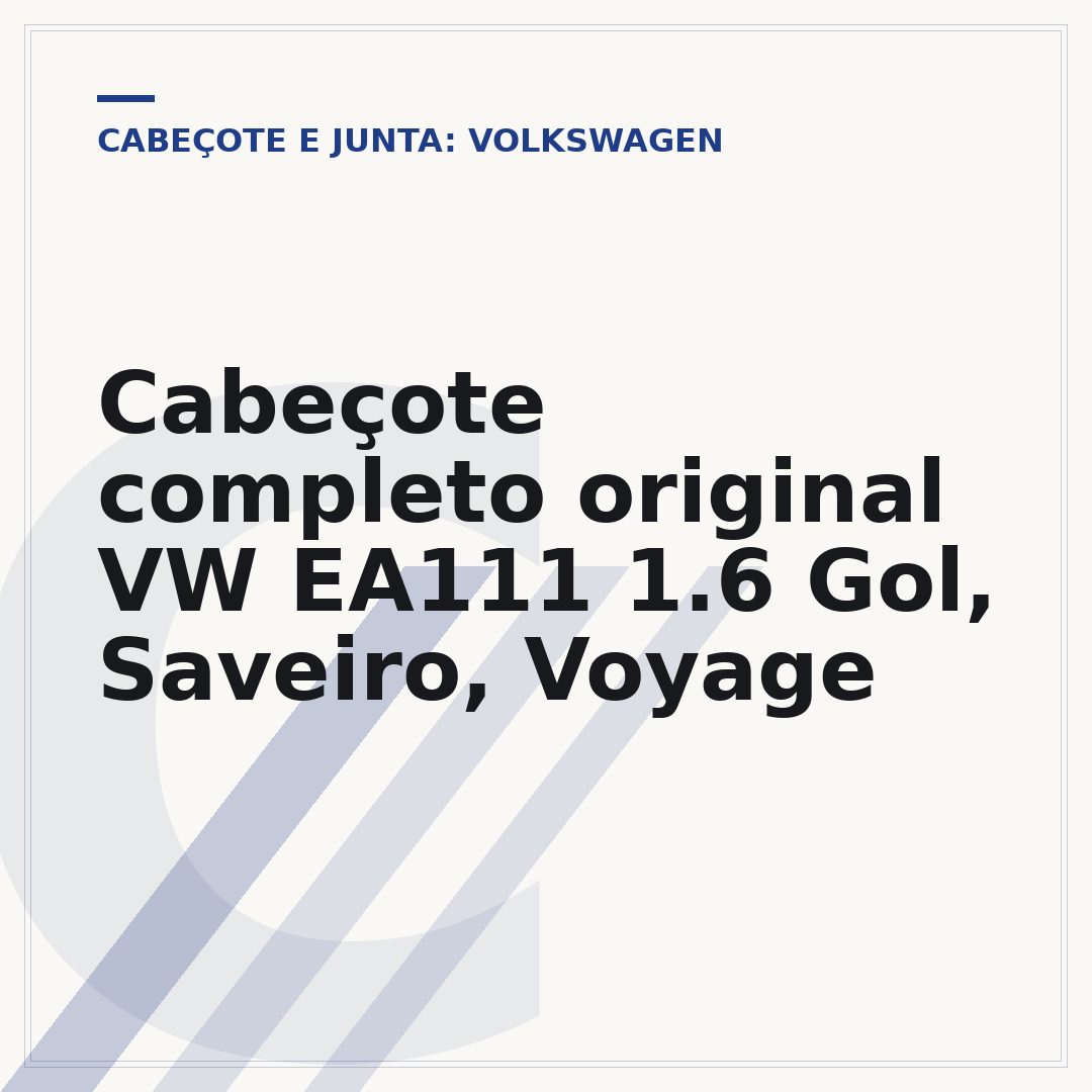 Cabeçote completo original VW EA111 1.6 Gol, Saveiro, Voyage