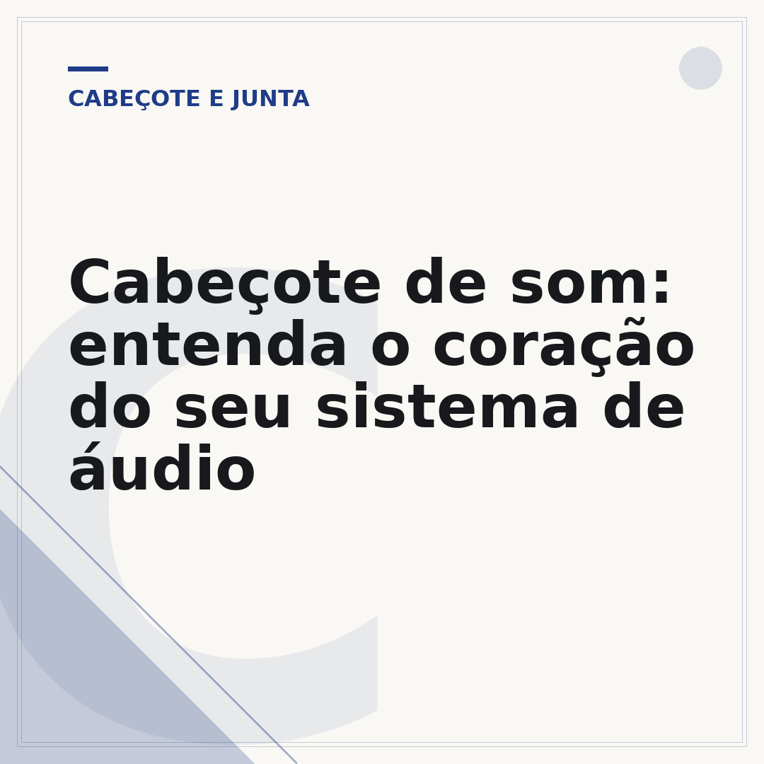 Cabeçote de som: entenda o coração do seu sistema de áudio
