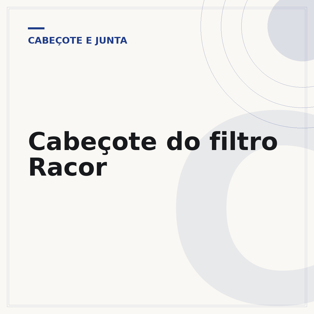 Cabeçote do filtro Racor