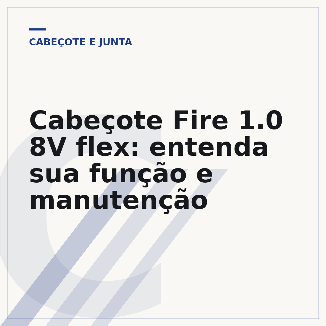 Cabeçote Fire 1.0 8V flex: entenda sua função e manutenção