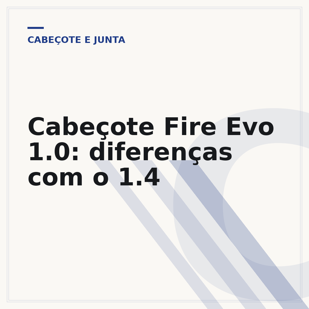 Cabeçote Fire Evo 1.0: diferenças com o 1.4