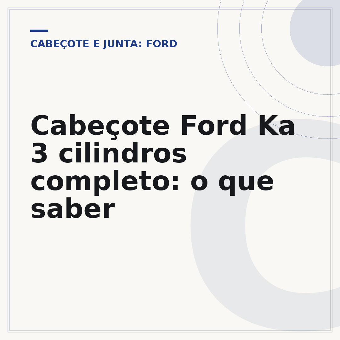 Cabeçote Ford Ka 3 cilindros completo: o que saber