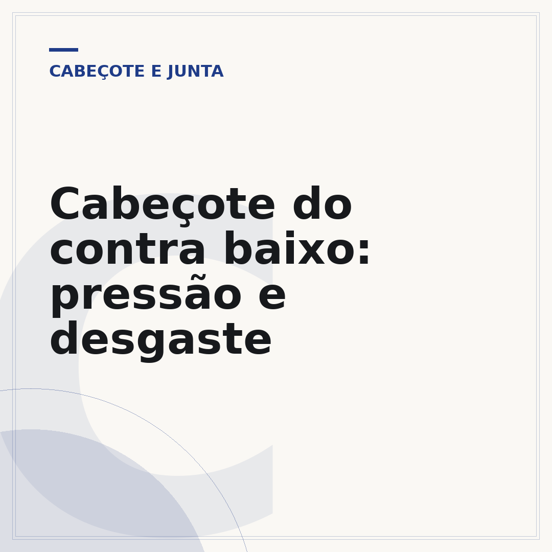 Cabeçote do contra baixo: pressão e desgaste