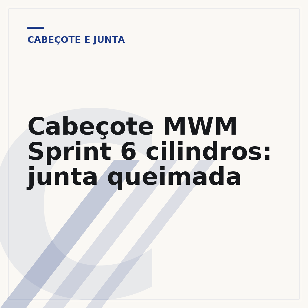 Cabeçote MWM Sprint 6 cilindros: junta queimada