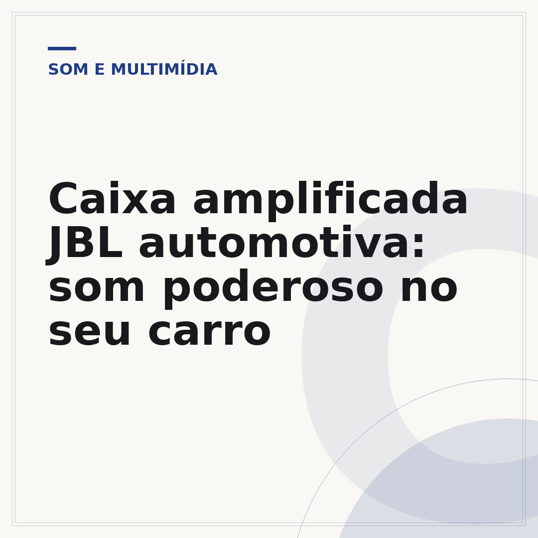 Caixa amplificada JBL automotiva: som poderoso no seu carro