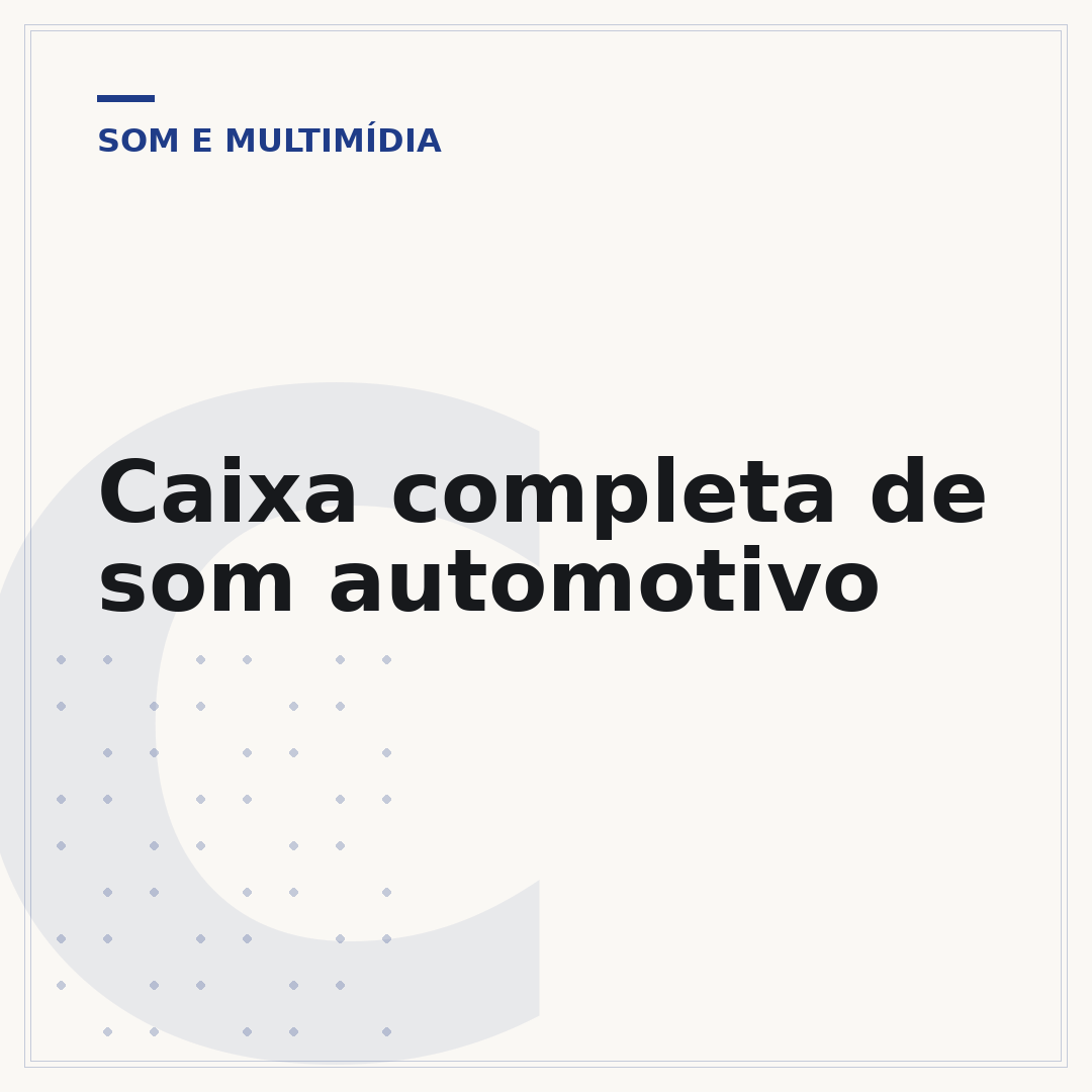 Caixa completa de som automotivo