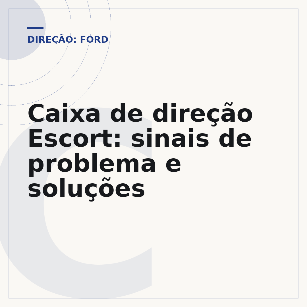 Caixa de direção Escort: sinais de problema e soluções