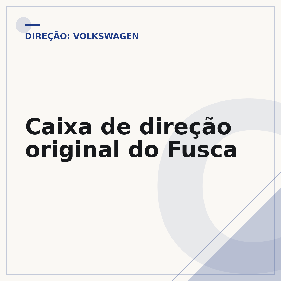 Caixa de direção original do Fusca