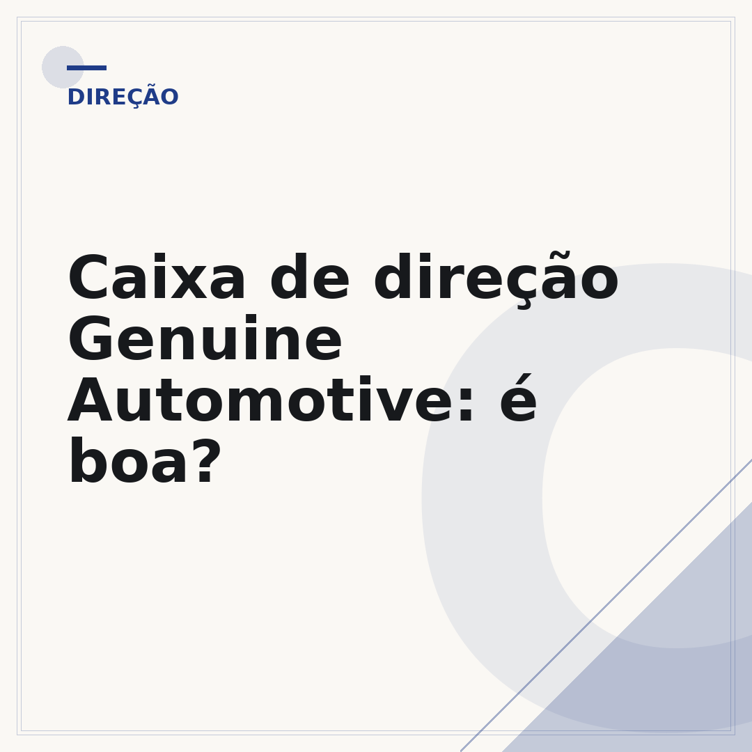 Caixa de direção Genuine Automotive: é boa?