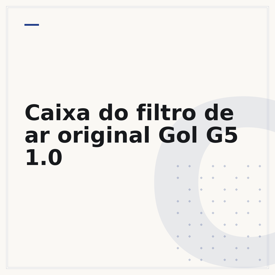 Caixa do filtro de ar original Gol G5 1.0