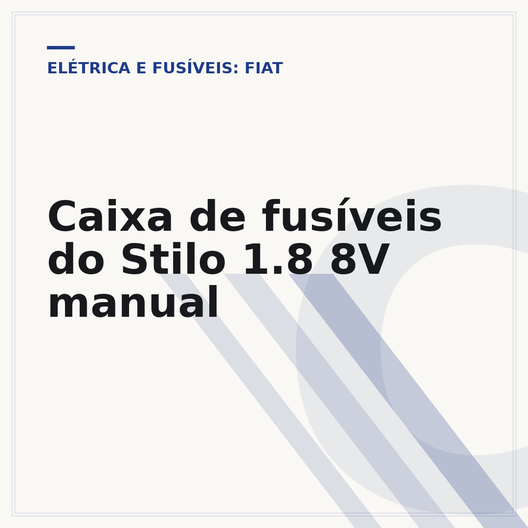 Caixa de fusíveis do Stilo 1.8 8V manual