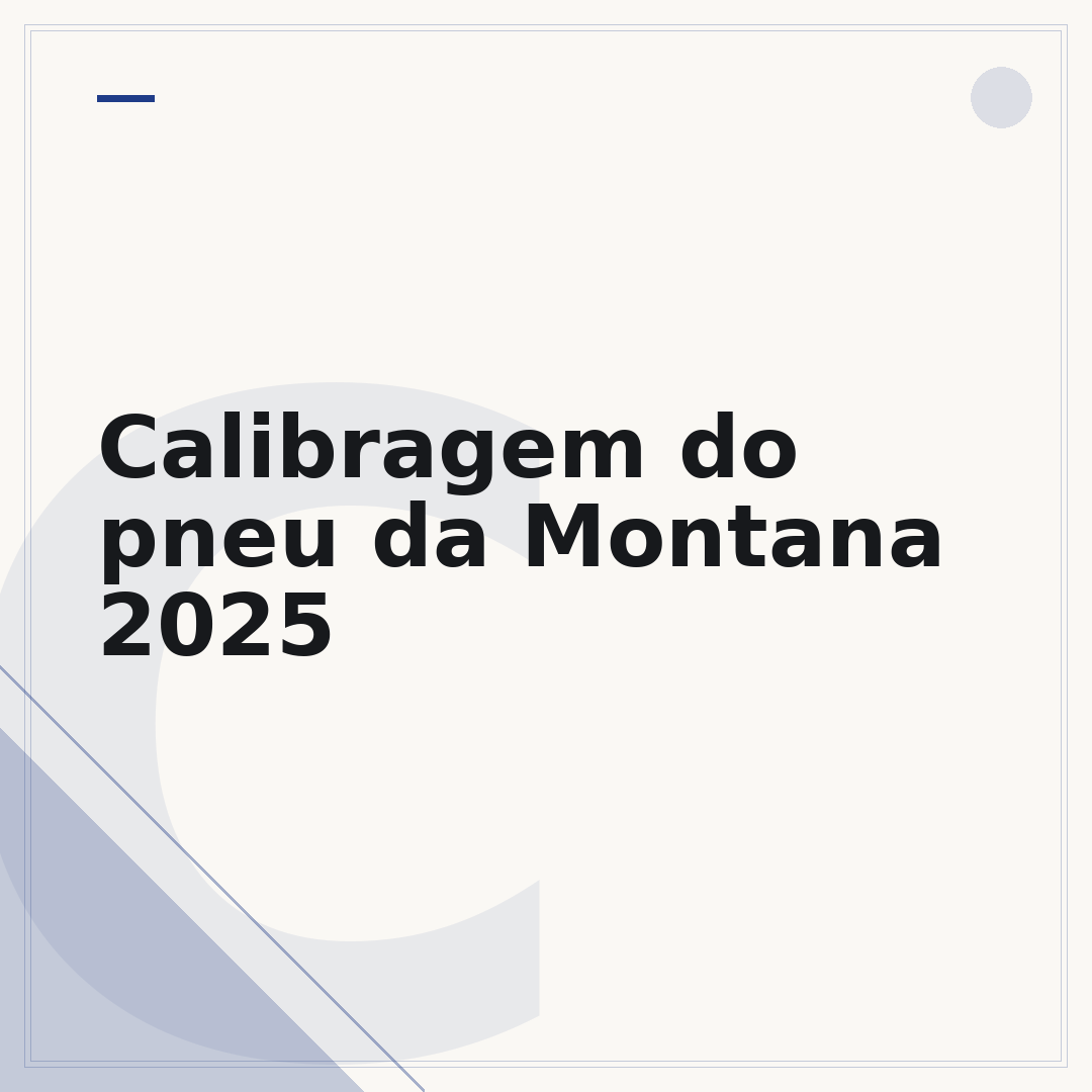 Calibragem do pneu da Montana 2025