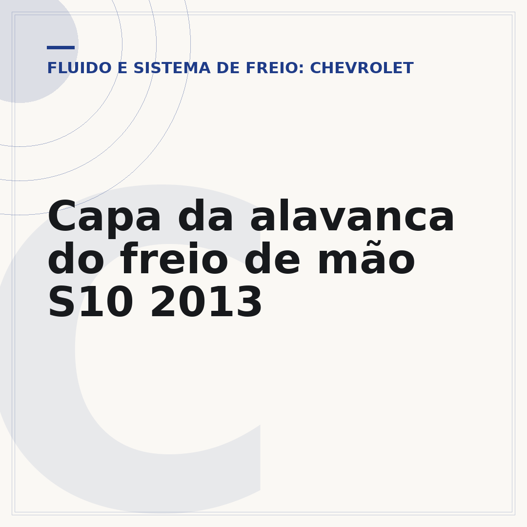 Capa da alavanca do freio de mão S10 2013
