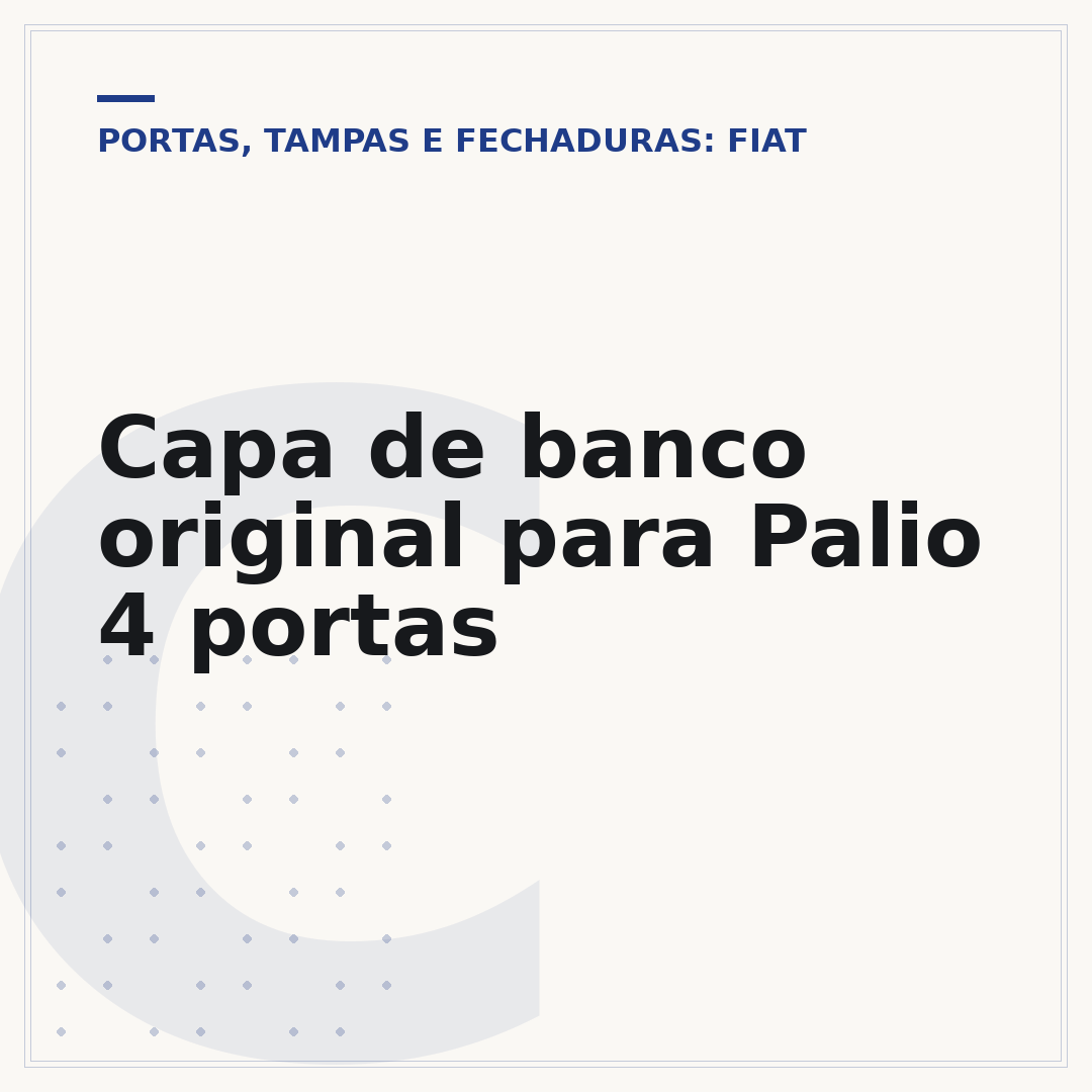 Capa de banco original para Palio 4 portas