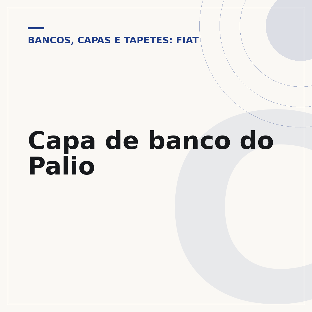 Capa de banco do Palio