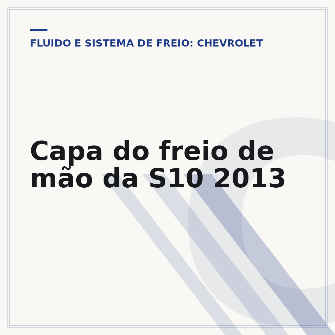 Capa do freio de mão da S10 2013