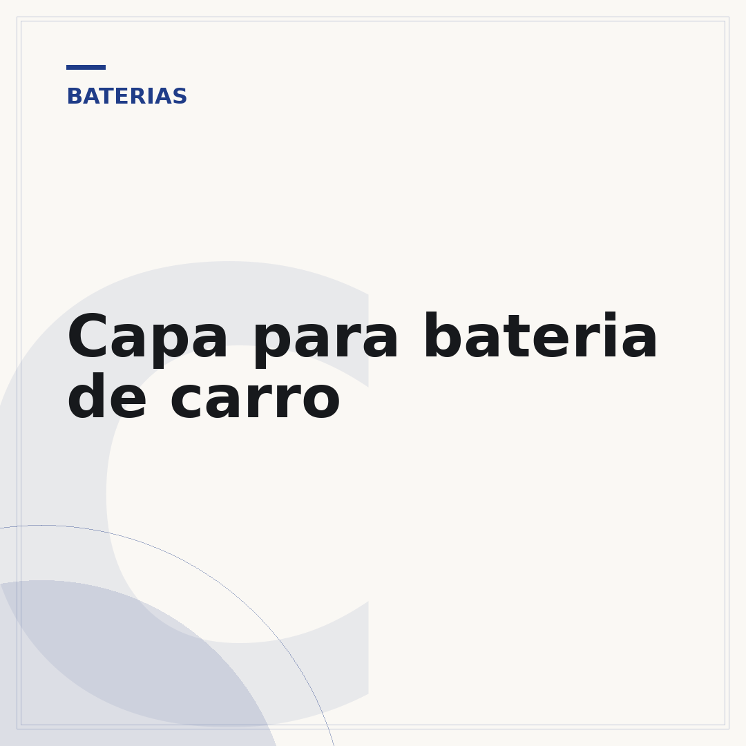 Capa para bateria de carro