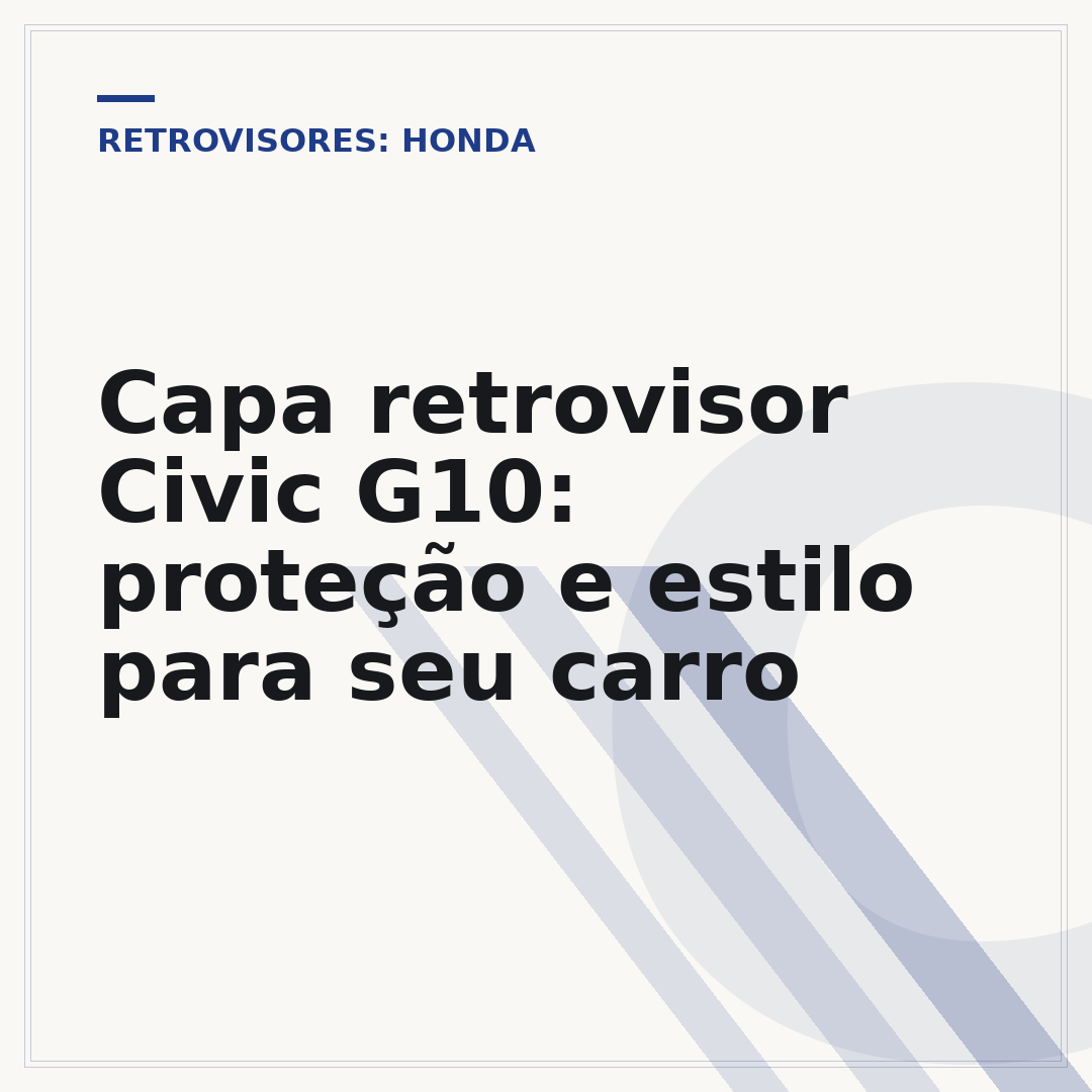 Capa retrovisor Civic G10: proteção e estilo para seu carro