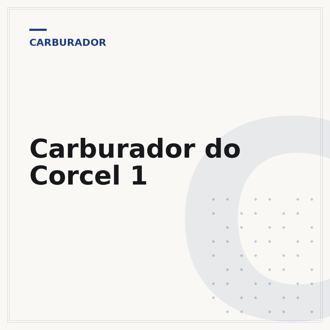 Carburador do Corcel 1