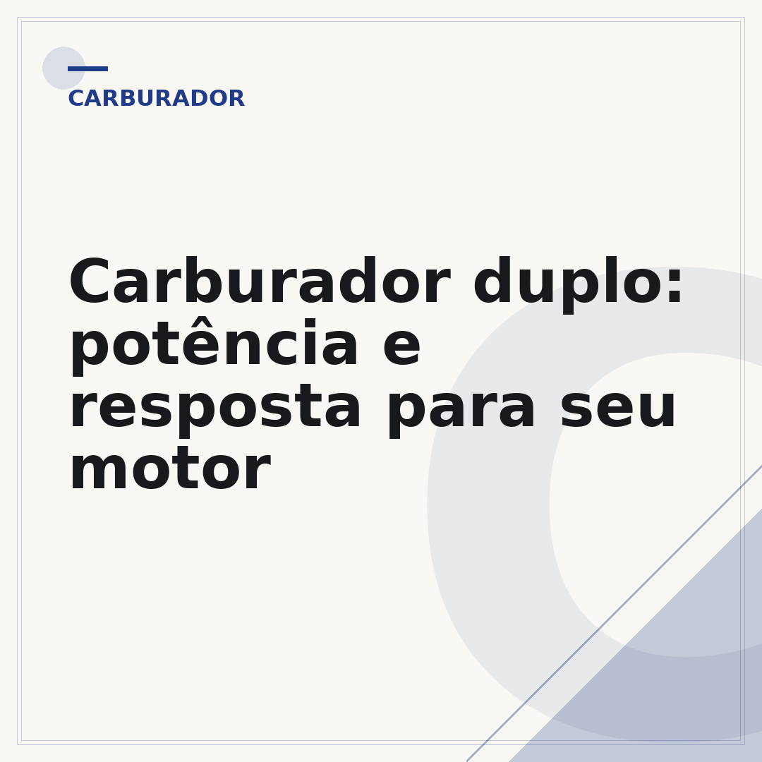 Carburador duplo: potência e resposta para seu motor