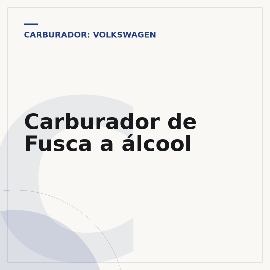 Carburador de Fusca a álcool