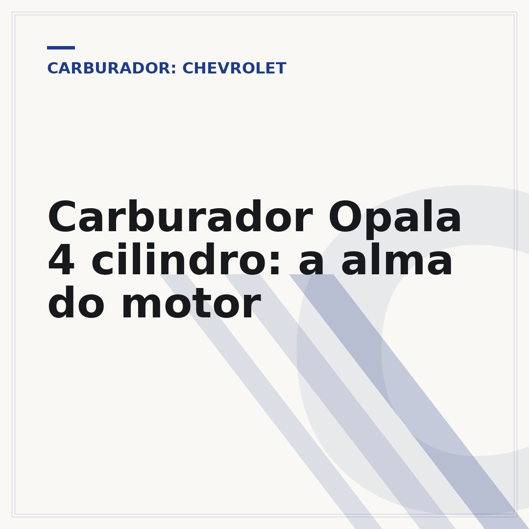 Carburador Opala 4 cilindro: a alma do motor