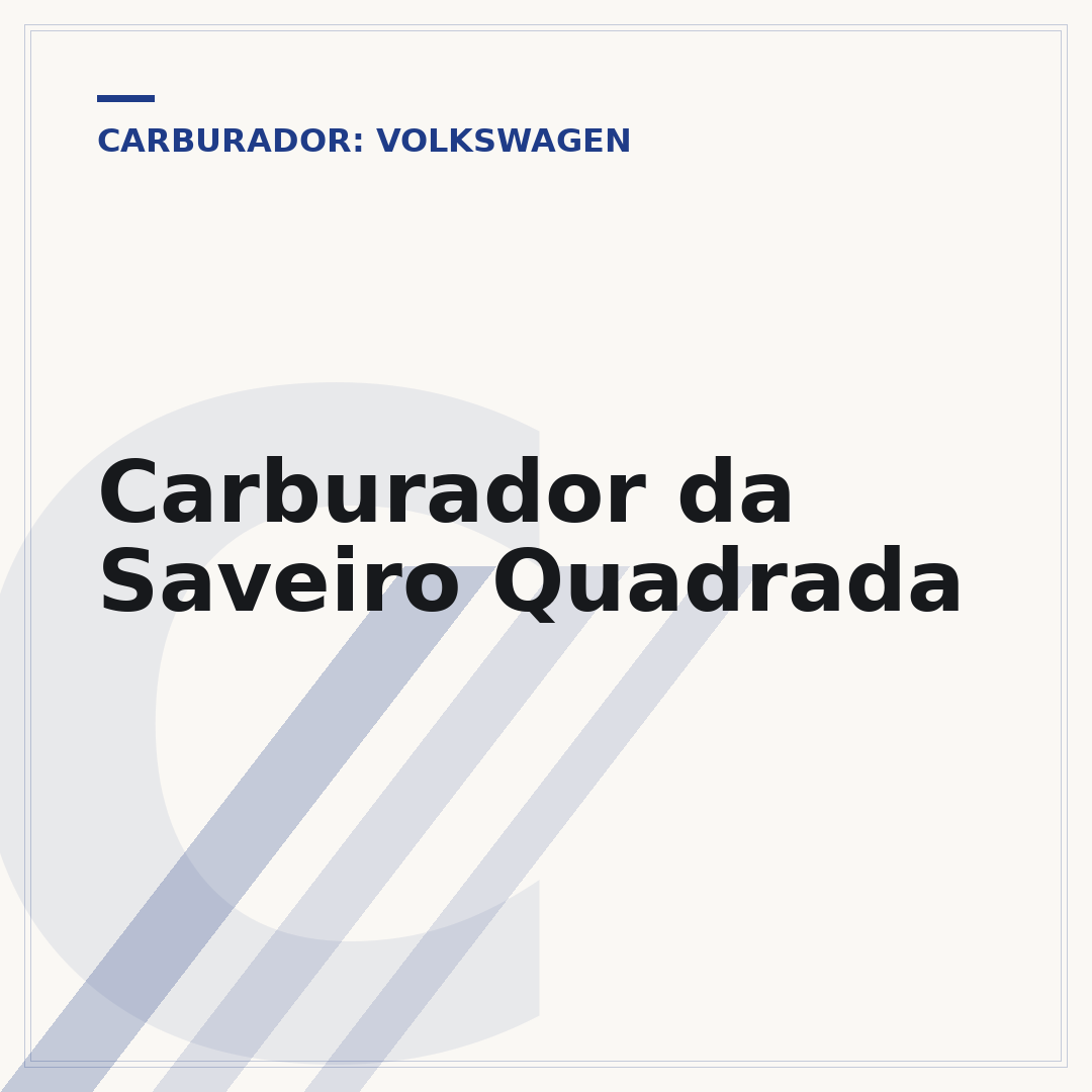 Carburador da Saveiro Quadrada