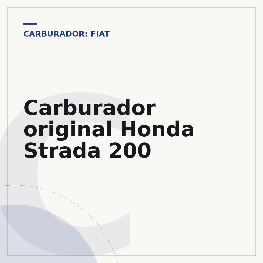 Carburador original Honda Strada 200