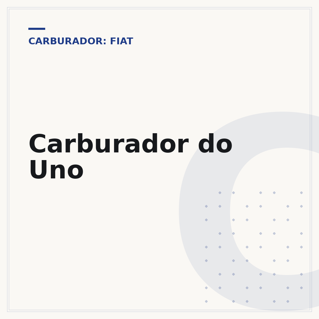 Carburador do Uno