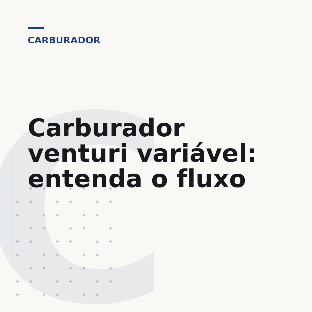 Carburador venturi variável: entenda o fluxo