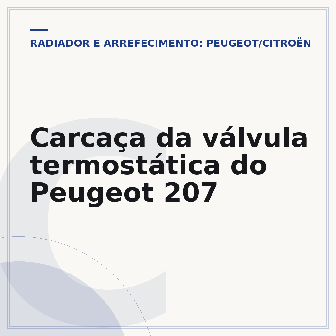 Carcaça da válvula termostática do Peugeot 207