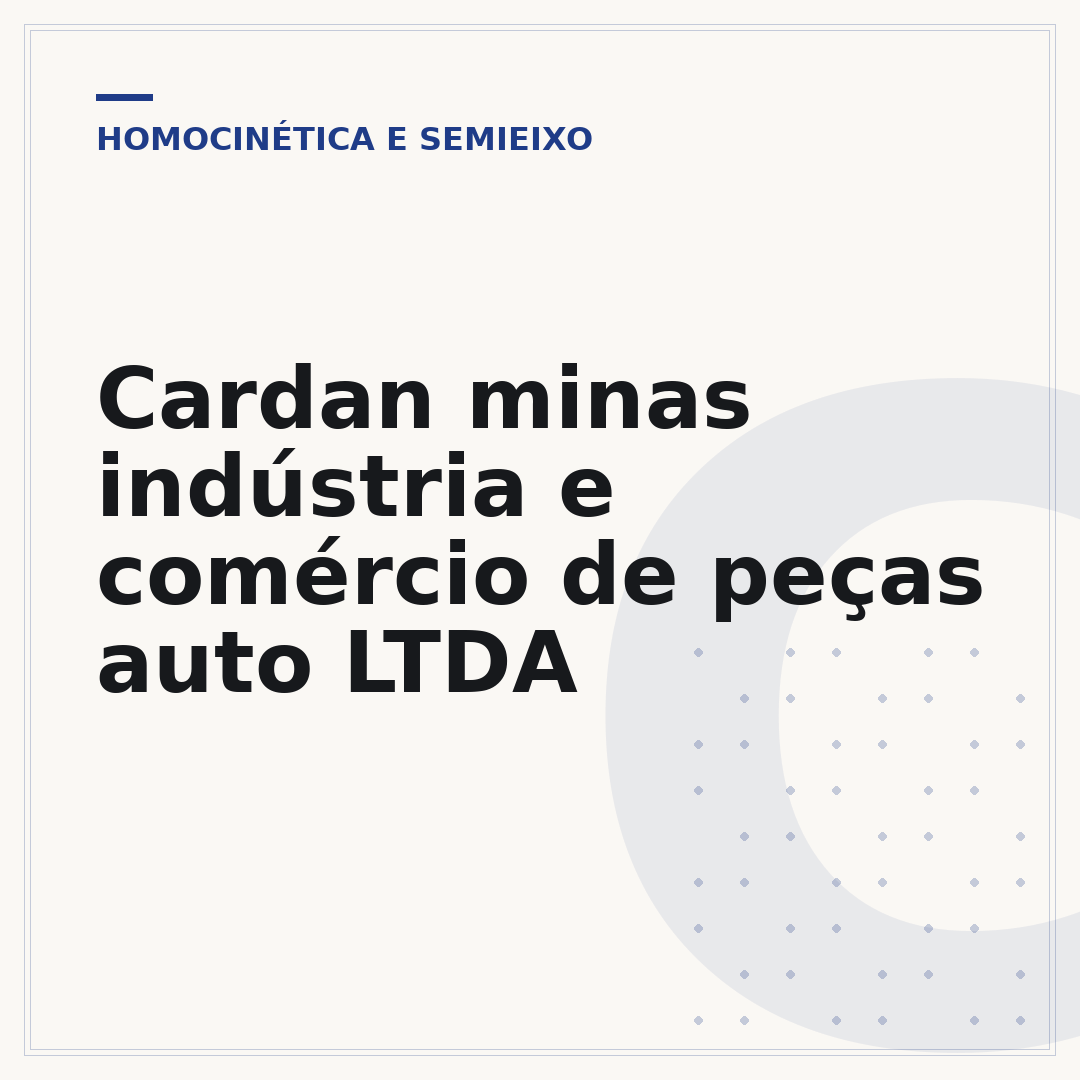 Cardan minas indústria e comércio de peças auto LTDA