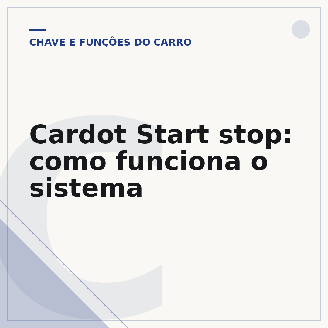 Cardot Start stop: como funciona o sistema